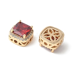 Brass Micro Pave Cubic Zirconia Beads&nbsp;KK-A253-20G-02