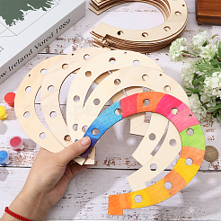 Horseshoe Wood Pendant Decorations&nbsp;WOOD-WH034-90