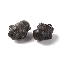 天然銀黒曜石ビーズ  クマ  19x14x10.5mm  穴：1.5mm&nbsp;G-G859-13