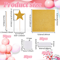 10 Boxs Paper Cake Insert Card Decoration&nbsp;AJEW-NB0007-11B