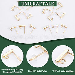 Rectangle 304 Stainless Steel Stud Earring Findings&nbsp;STAS-UN0058-32G