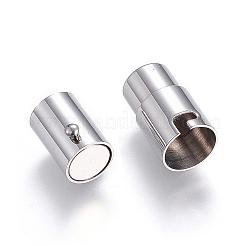 変色しにくい304ステンレススチール製ロックチューブマグネット留め具  コラム  ステンレス鋼色  18x8mm  穴：6mm&nbsp;STAS-D159-30
