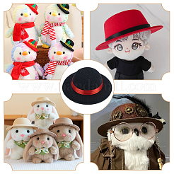 エヴァ＆布工芸人形の帽子  ぬいぐるみの洋服屋  diyの人形のおもちゃの人形のプラシ天の動物の作成のため  ブラック  57x21mm  内径：32.5mm&nbsp;DIY-WH0591-087B