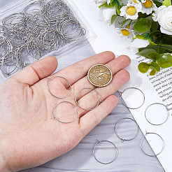200pcs 316 Surgical Stainless Steel Hoop Earring Findings&nbsp;STAS-HS0001-26D