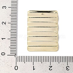 真鍮製ペンダント  鉛フリー＆カドミウムフリー  長方形  24KGP本金メッキ  25.5x18x2mm  穴：1.4mm&nbsp;KK-K383-30G