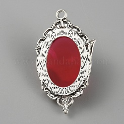 Halloween Alloy Resin Oval Pendants&nbsp;RESI-SZC0003-02A