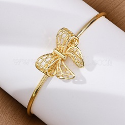 Brass Cuff Bangles for Women&nbsp;BJEW-U025-04G