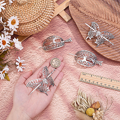 6 Sets 2 Styles Alloy Hair Sticks&nbsp;OHAR-ME0001-18