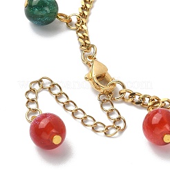 Christmas Sock & Tree & Snowflake Alloy Enamel Charm Bracelets&nbsp;BJEW-JB09526