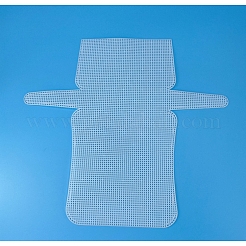 DIYの長方形のプラスチックメッシュのキャンバスシート  編み物バッグかぎ針編みプロジェクトアクセサリー用  ホワイト  335x355x1mm&nbsp;PURS-PW0001-603A