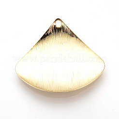 真鍮チャーム  ファン  ニッケルフリー  18KGP本金メッキ  26.5x30x1mm  穴：1.5mm&nbsp;KK-R058-108G
