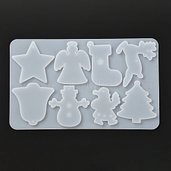 Christmas Theme DIY Keychain Silicone Molds&nbsp;DIY-I057-02