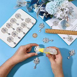 16Pcs Alloy Rhinestone Cabochons&nbsp;FIND-FG0005-55B