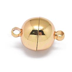 Rack Plating Brass Magnetic Clasps with Loops&nbsp;KK-F801-02C-G