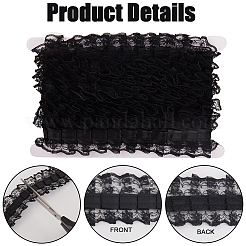 10 Yards Polyester Pleated Flower Lace Trim&nbsp;OCOR-GF0003-88B