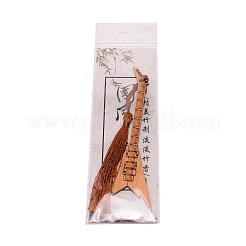 Guitar Bamboo Bookmarks with Tassels for Book Lover&nbsp;AJEW-WH0034-37