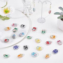 24Pcs 12 Style Handmade Porcelain Beads&nbsp;PORC-ME0001-22