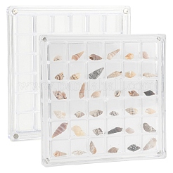 36 Grids Magnetic Acrylic Shell Storage Box with Lid&nbsp;AJEW-YWC0009-003