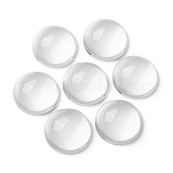 透明な半円形のガラスカボション  透明  30~31x14~15mm&nbsp;LS-X-GGLA-R027-30mm