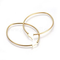 201 Stainless Steel Hoop Earrings&nbsp;EJEW-A052-15B-G
