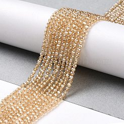 Transparent Electroplate Glass Beads Strands&nbsp;LS-GLAA-H021-01A-PL01