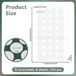 丸いeptfeメンブレンベント  自動車用  エレクトロニクス  梱包  ホワイト  20x0.5mm  粘着テープ/シート 32 枚&nbsp;DIY-WH0656-31A
