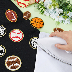 18Pcs 9 Styles Ball Polyester Embroidered Appliques&nbsp;PATC-FH0001-11