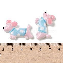 樹脂カボション  犬  ブルー  23x32x7.5mm&nbsp;RESI-S012-02B
