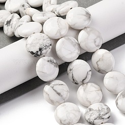 天然石ハウライトビーズ連売り  フラットラウンド  16x6.5~7mm  穴：1.2mm  約25個/連  14.96~15.35インチ（38~39cm）&nbsp;G-C159-A01-01