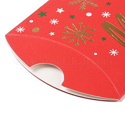 Christmas Theme Paper Pillow Gift Boxes&nbsp;X-CON-B012-02