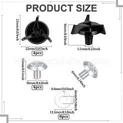 2 Bags ABS Plastic Off-road Helmet Screw&nbsp;FIND-PH0027-54