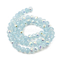 Baking Paint Transparent Glass Beads Strands&nbsp;DGLA-A034-J8mm-B04