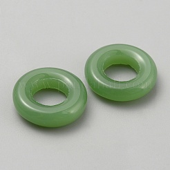 ガラスチャーム  リングチャーム  ミディアムシーグリーン  16x4mm  穴：8mm&nbsp;GLAA-TAC0001-23B-01