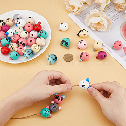 Animal Theme Wood European Beads&nbsp;WOOD-DC0001-22