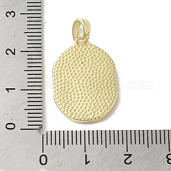 真鍮パヴェシェルペンダント  幾何学的なチャーム  18KGP本金メッキ  ポリゴン  22x15.5x2mm  穴：3x5mm&nbsp;KK-I708-13E-G