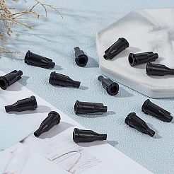 プラスチックストッパー  シリンジバレルチップキャップ  ブラック  17x7.5mm&nbsp;TOOL-GB0001-08