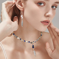 40Pcs 10 Styles Chip Natural Gemstone Big Pendants&nbsp;PALLOY-FH00058