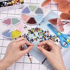 180g 12 Colors Glass Seed Beads&nbsp;SEED-SZ0001-010