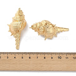 Electroplated Natural Conch Shell Big Pendants&nbsp;X-SSHEL-B002-01G-02