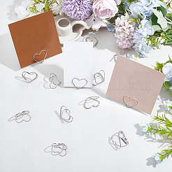 ミニアイアンプレースカードホルダー32個  かわいいテーブルカードホルダー  結婚式のための  パーティー  ハート  プラチナ  25~29x29~31x24~26mm&nbsp;ODIS-SP0001-08P