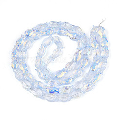 Transparency Electroplate Glass Beads Strands&nbsp;GLAA-T023-40A-02