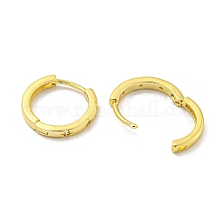 Brass Pave Clear Cubic Zirconia Hoop Earrings&nbsp;EJEW-L211-001G