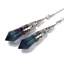 Natural Fluorite Pointed Dowsing Pendulum Big Pendants&nbsp;G-H285-06P-A30