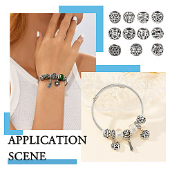 66pcs 11 style Tibetan Style Alloy European Beads&nbsp;FIND-TA0001-98
