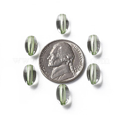 透明なアクリルビーズ  オーバル  薄緑  9.5x6mm  穴：1.5mm  約916個/229g&nbsp;LS-MACR-S373-134-T03