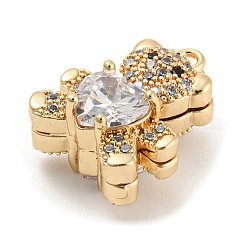 Brass Micro Cubic Zirconia Pendants&nbsp;KK-Q789-34G