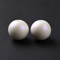 ABSプラスチックビーズ  ラウンド  ホワイト  16mm  穴：2.5mm  約230個/500g&nbsp;KY-G025-20A