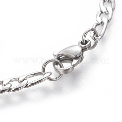 Tarnish Resistant 304 Stainless Steel Figaro Chain Bracelets&nbsp;BJEW-E369-07P