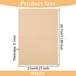 A4 Rectangle Printable Blank Kraft Paper Self Adhesive Stickers&nbsp;STIC-WH0002-026