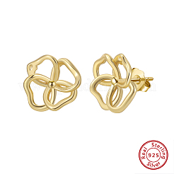 925 Sterling Silver Stud Earrings&nbsp;EJEW-H167-02G